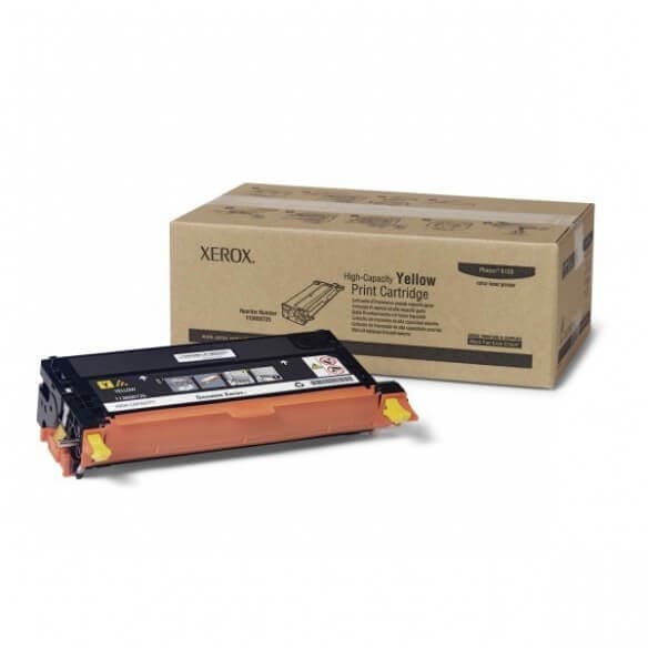Xerox cartouche de toner d'origine jaune haute capacit&eacute; 6000 pages pour Phaser 6180 - 113R00725