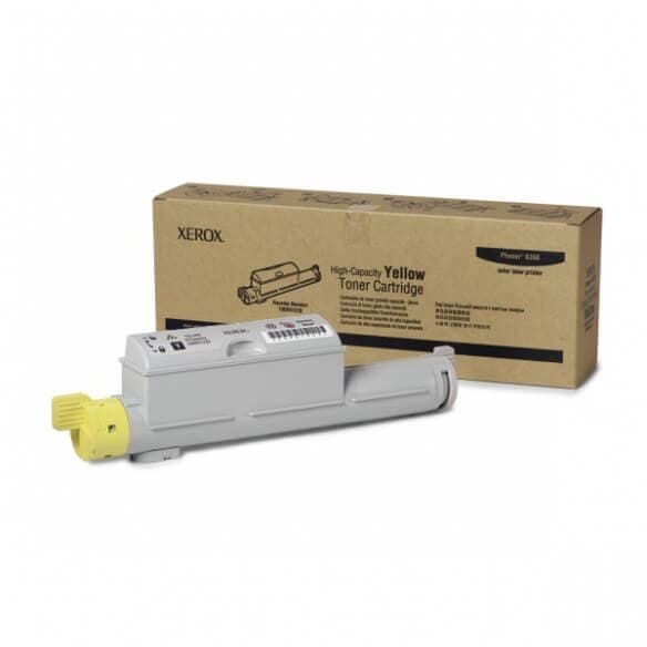 Xerox cartouche toner d'origine jaune Grande capacit&eacute; pour Phaser 6360 - 106R01220