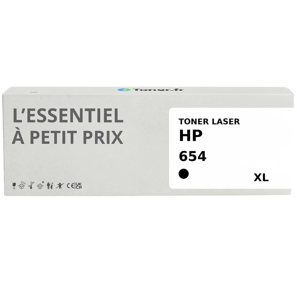 Toner compatible HP 654XL Noir