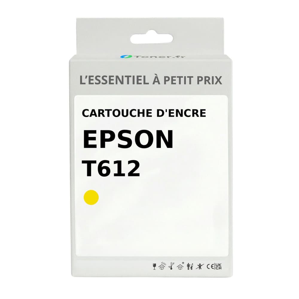 Cartouche d'encre compatible Epson T612 Jaune