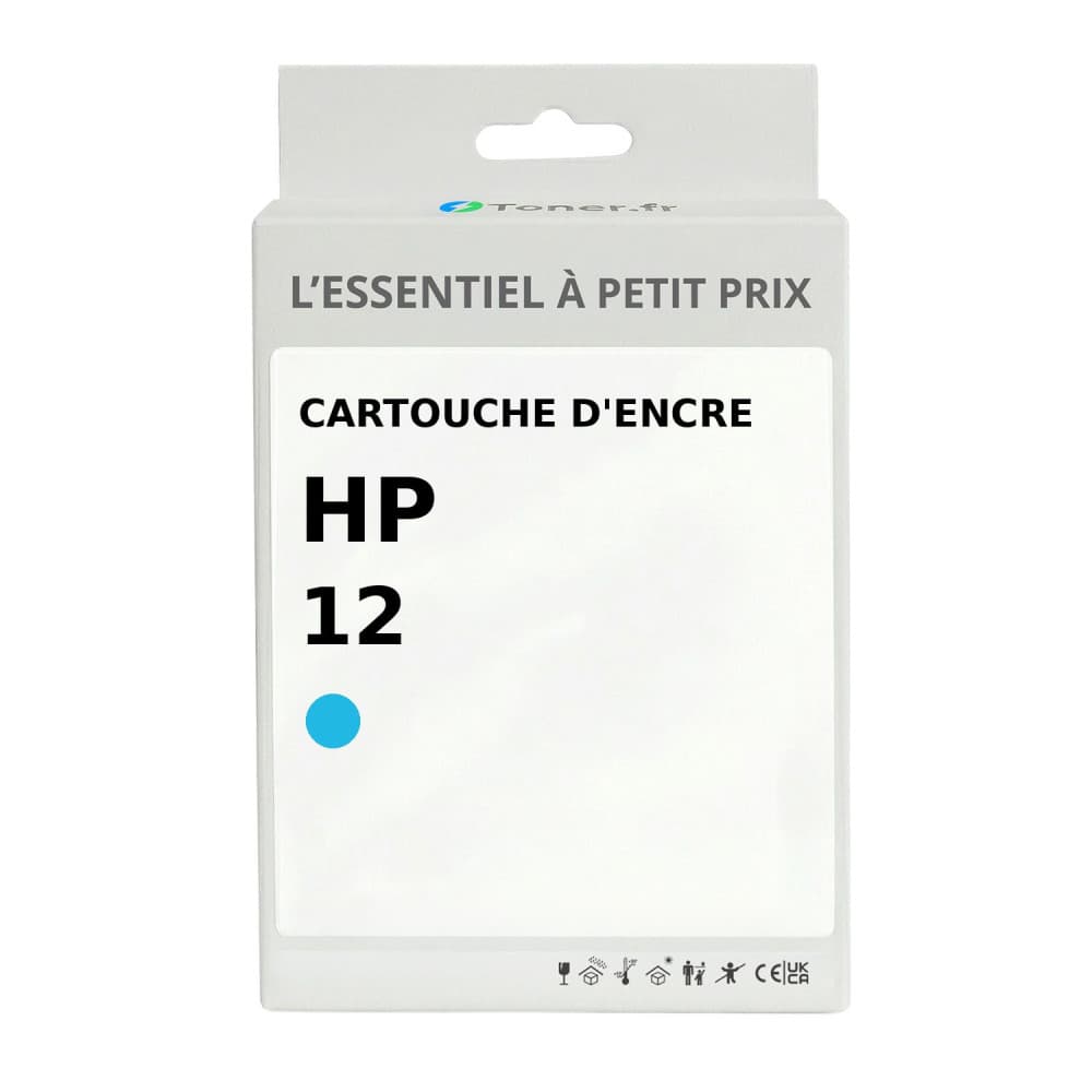 Cartouche d'encre compatible HP 12 Cyan