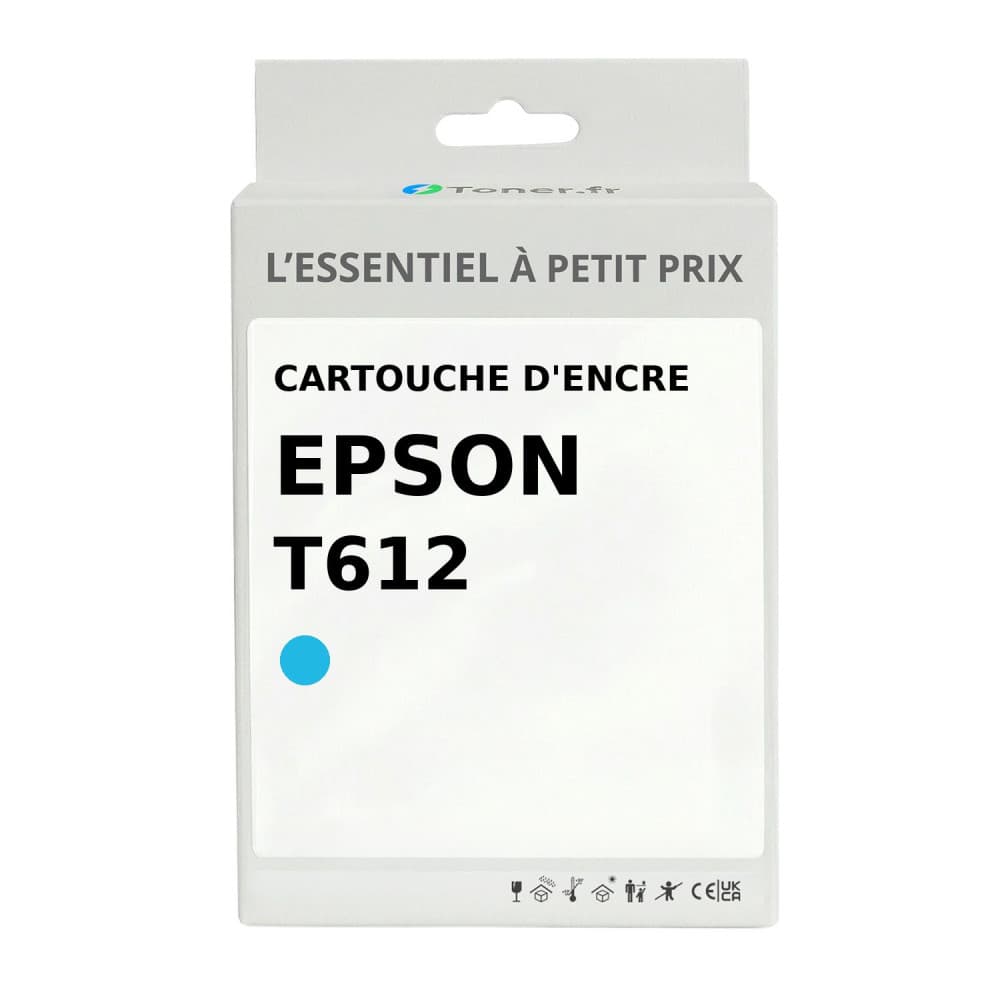 Cartouche d'encre compatible Epson T612 Cyan