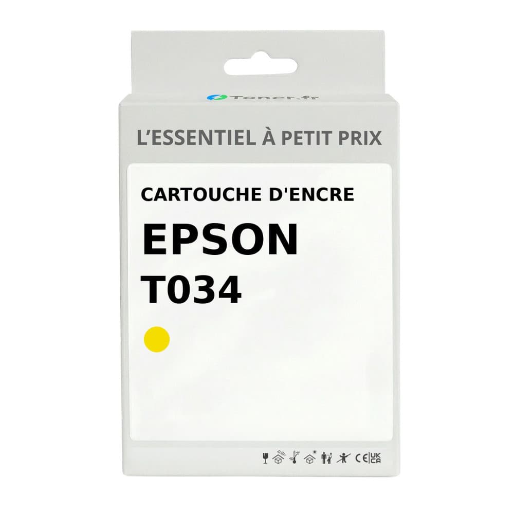Cartouche d'encre compatible Epson T034 Jaune