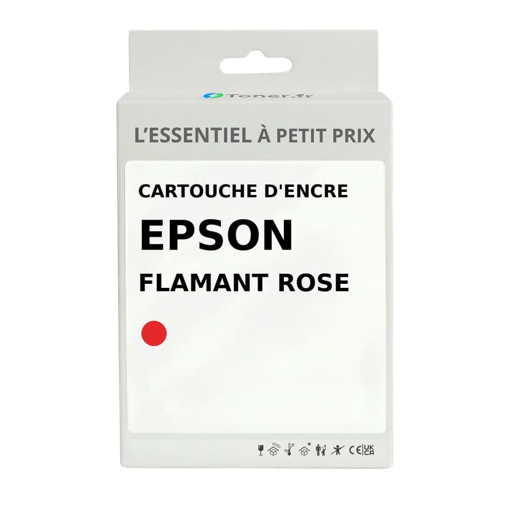 Cartouche d'encre compatible Epson Flamant Rose Rouge