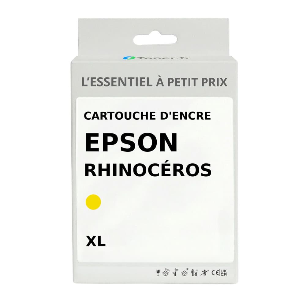 Cartouche d'encre compatible Epson Rhinocéros Jaune