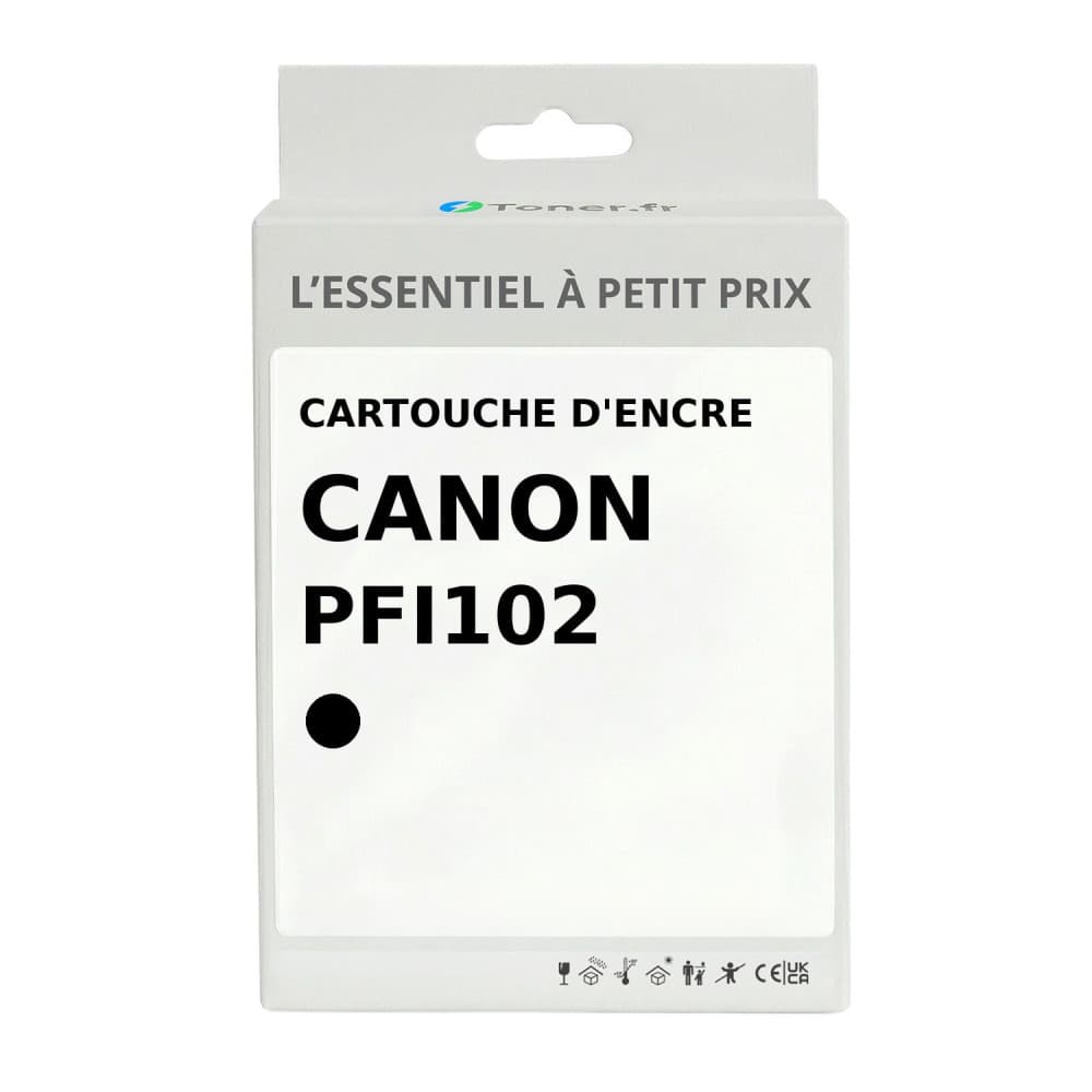 Cartouche d'encre compatible Canon PFI102 Noir mat