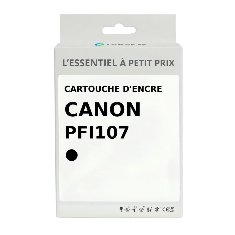 Cartouche d'encre compatible Canon PFI107 Noir