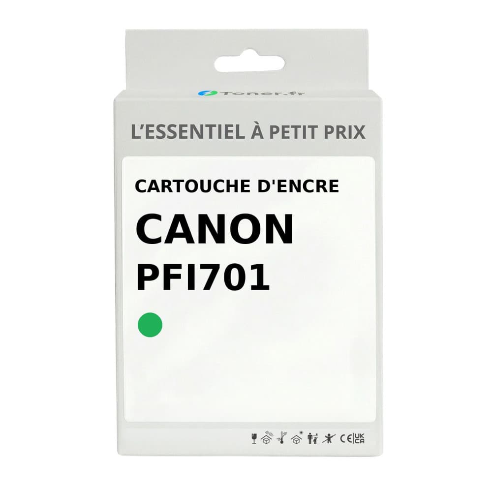 Cartouche d'encre compatible Canon PFI701 Vert