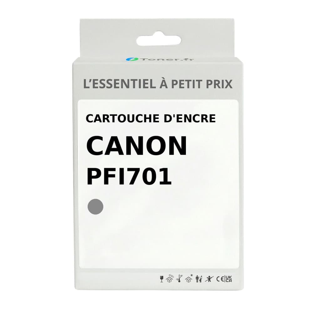 Cartouche d'encre compatible Canon PFI701 Gris