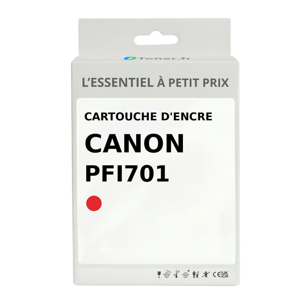 Cartouche d'encre compatible Canon PFI701 Rouge