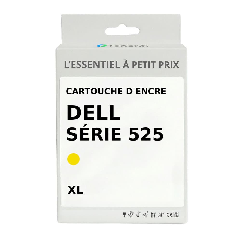 Cartouche d'encre compatible Dell série 525 Jaune