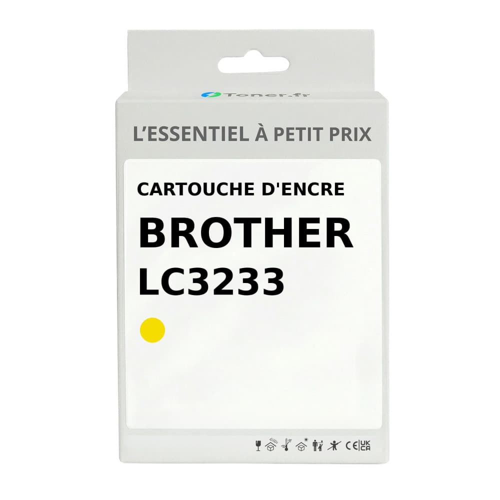 Cartouche d'encre compatible Brother LC3233 Jaune