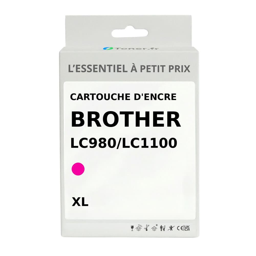 Cartouche d'encre compatible Brother LC980/LC1100 Magenta