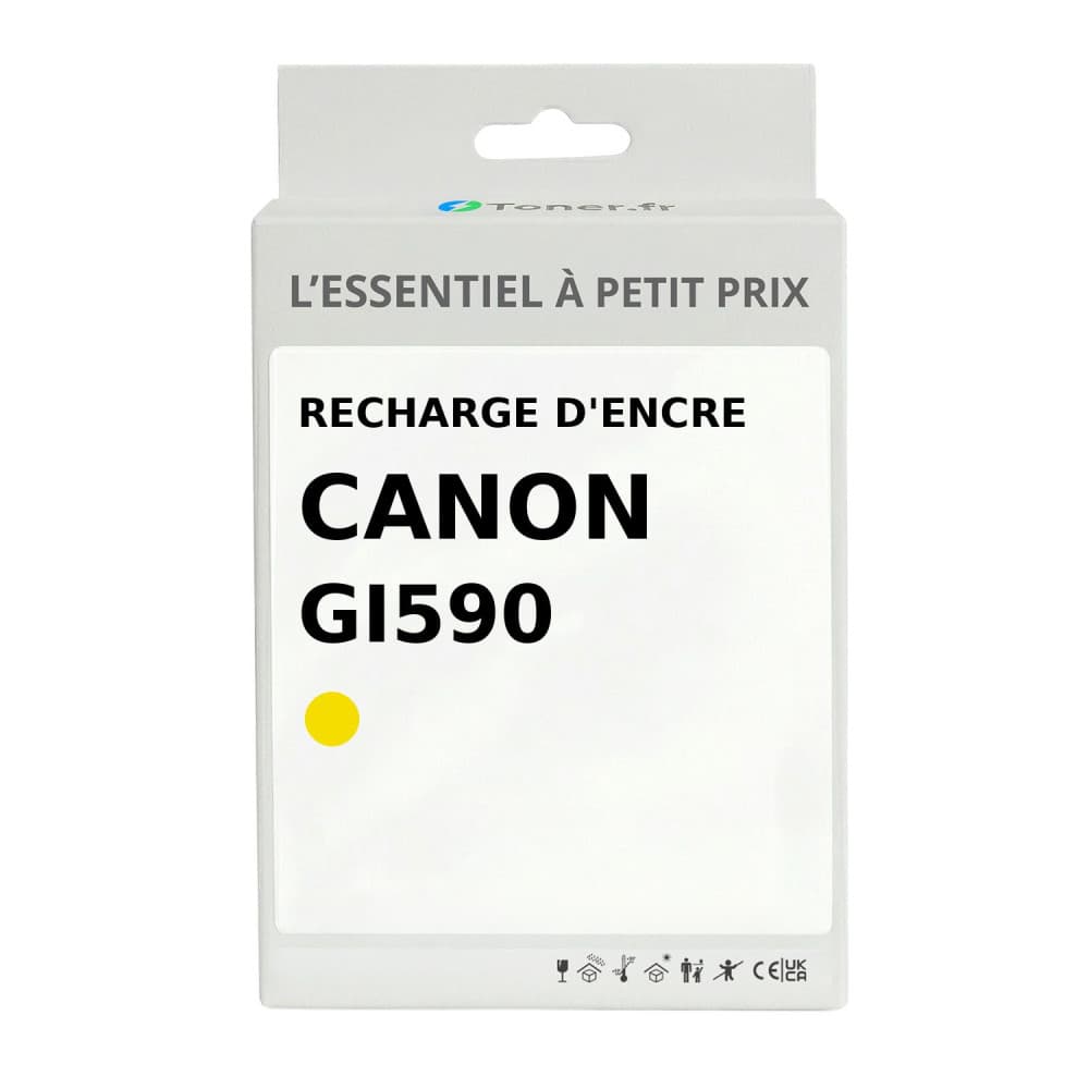 Cartouche d'encre compatible Canon GI590 Jaune