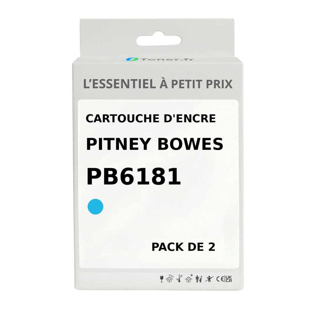 Pack de 2 cartouches d'encre compatible Bleu