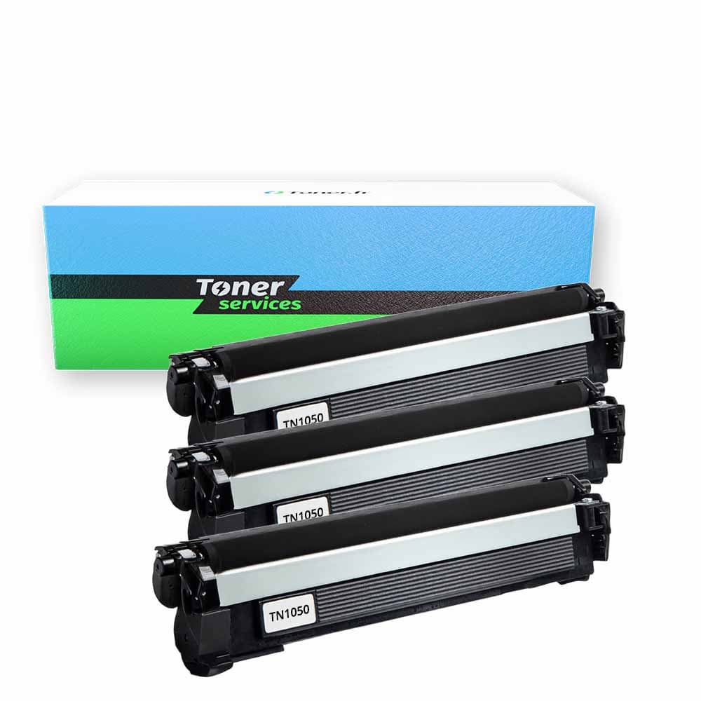 Pack de 3 toners compatible Brother TN1050 Noir