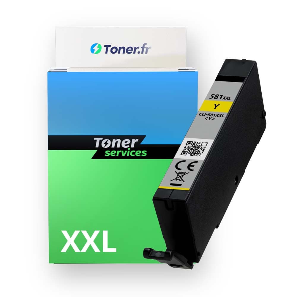 Cartouche d'encre compatible Canon CLI581 XXL Jaune
