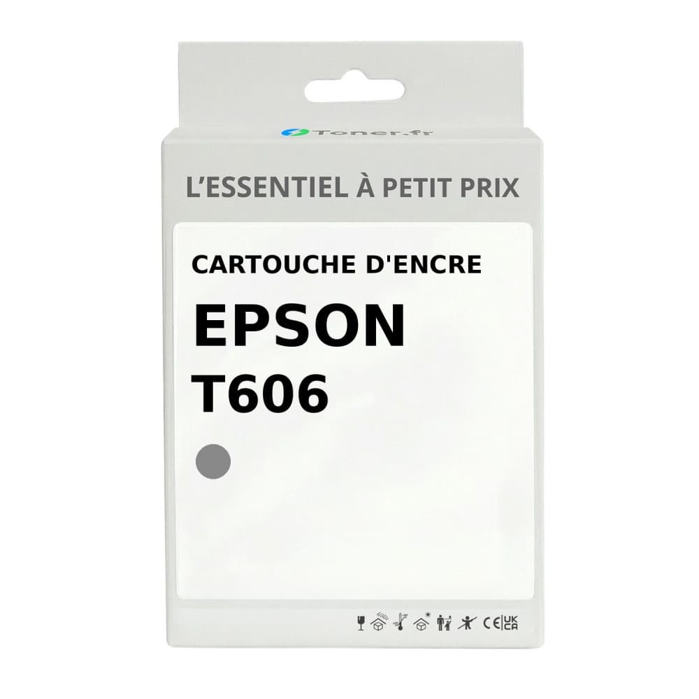 Cartouche d'encre compatible Epson T606 Gris clair