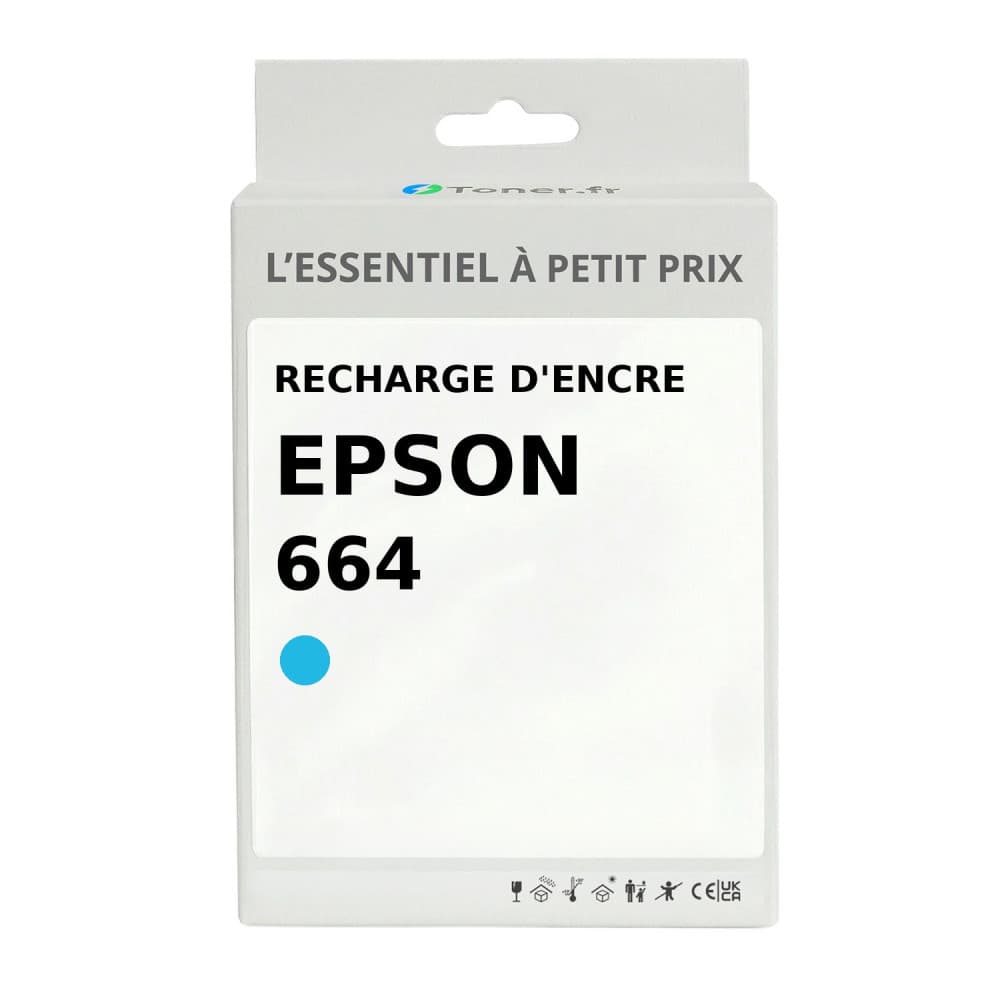 Cartouche d'encre compatible Epson 664 Cyan