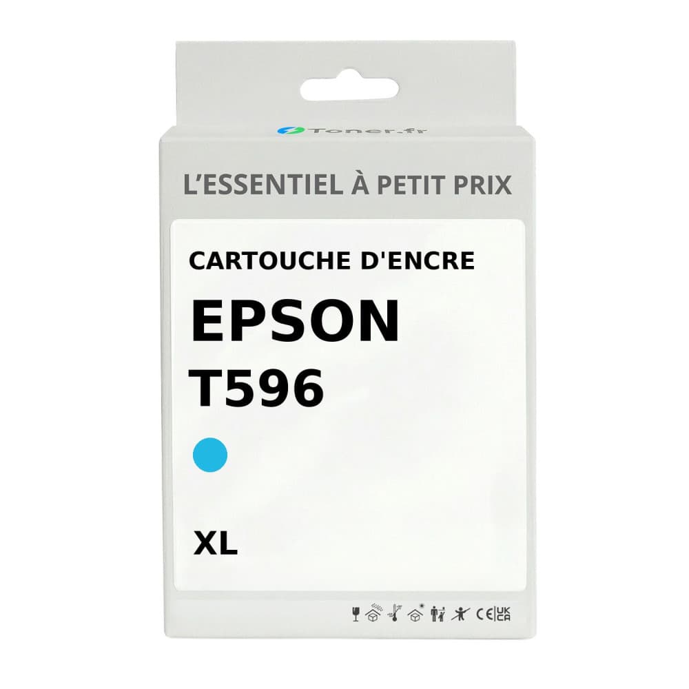 Cartouche d'encre compatible Epson T596 Cyan Clair