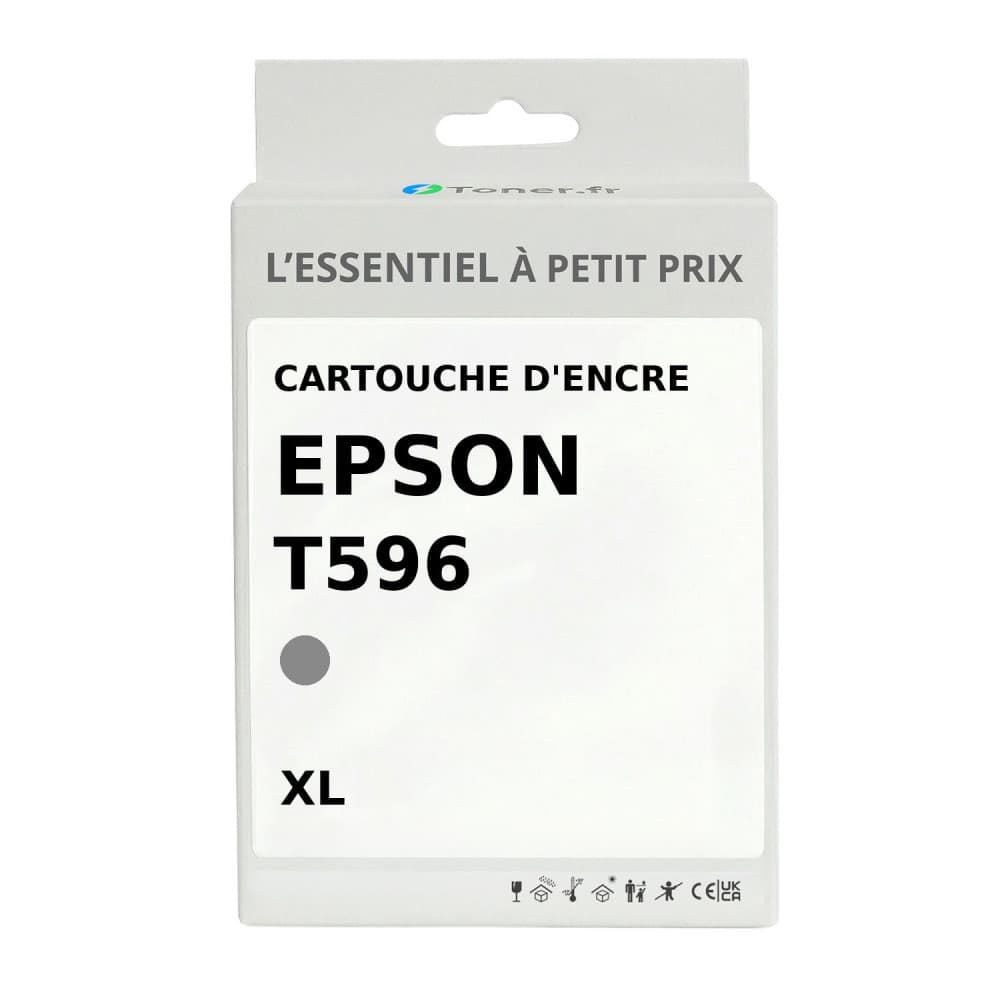 Cartouche d'encre compatible Epson T596 Gris clair
