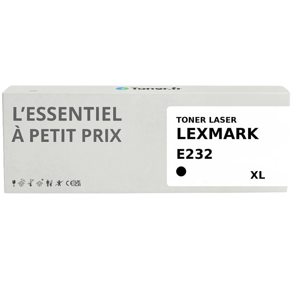 Toner compatible LEXMARK E232 Noir