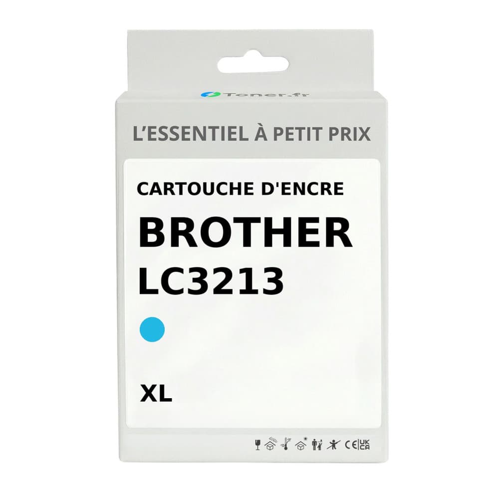 Cartouche d'encre compatible Brother LC3213 XL Cyan