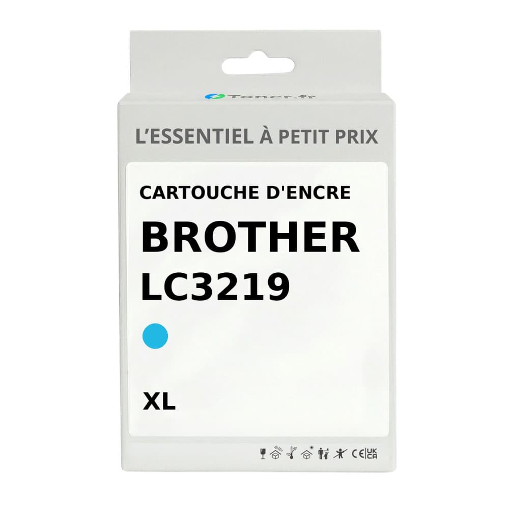 Cartouche d'encre compatible Brother LC3219 XL Cyan