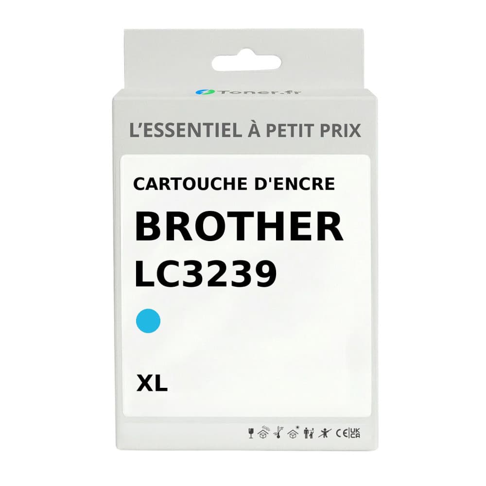 Cartouche d'encre compatible Brother LC3239 XL Cyan