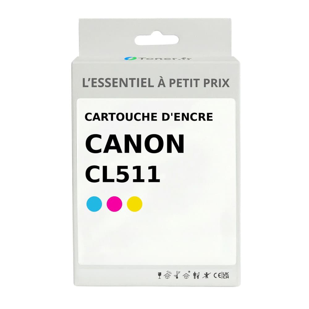 Cartouche d'encre compatible Canon CL511 Couleur