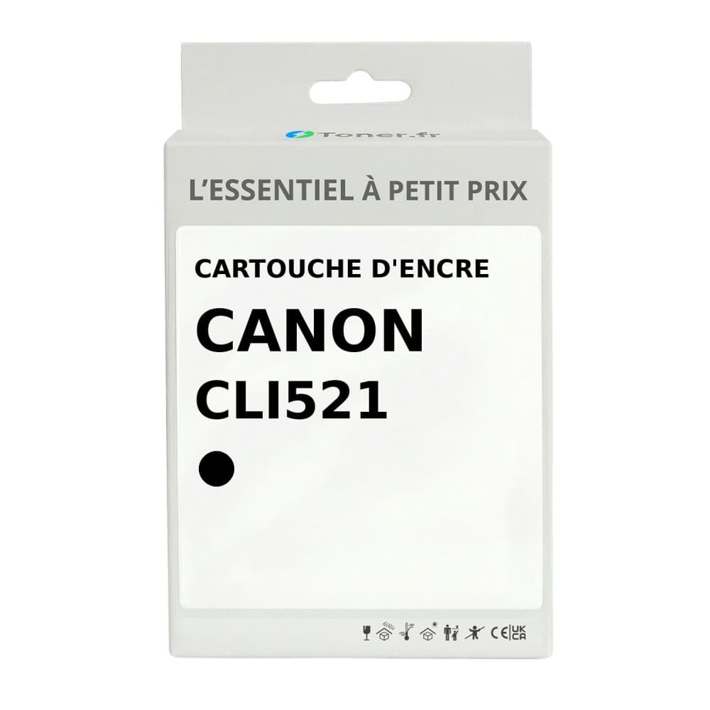 Cartouche d'encre compatible Canon CLI521 Noir