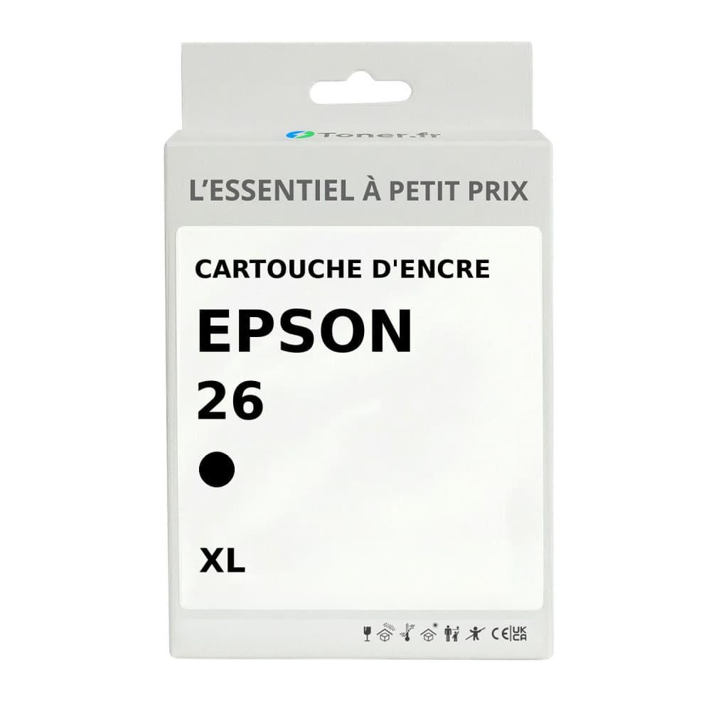 Cartouche d'encre compatible Epson 26 XL Noir