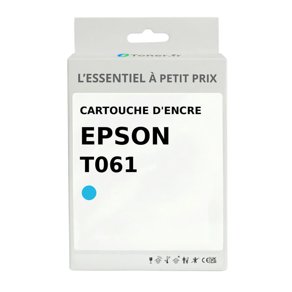 Cartouche d'encre compatible Epson T061 Cyan