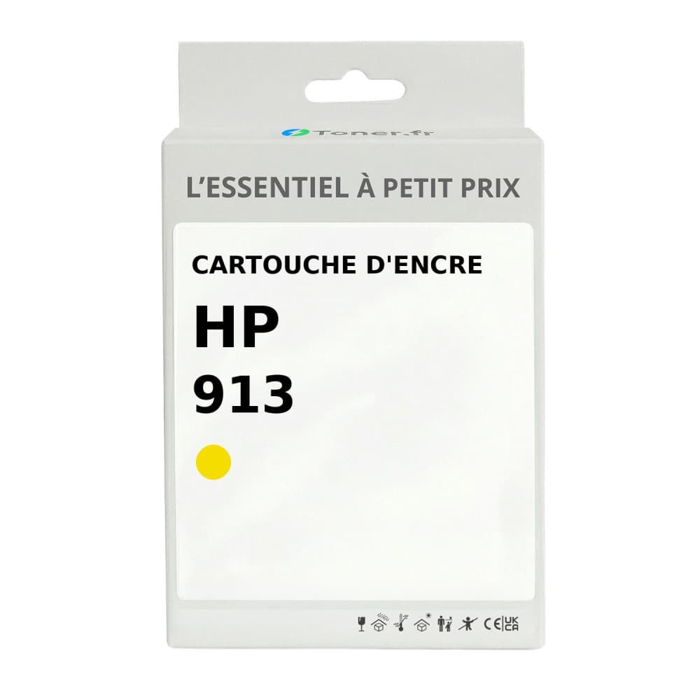 Cartouche d'encre compatible HP 913 Jaune