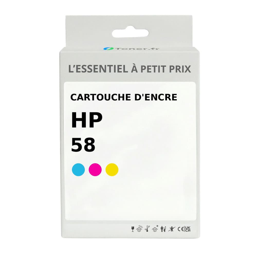 Cartouche d'encre compatible HP 58 Couleur