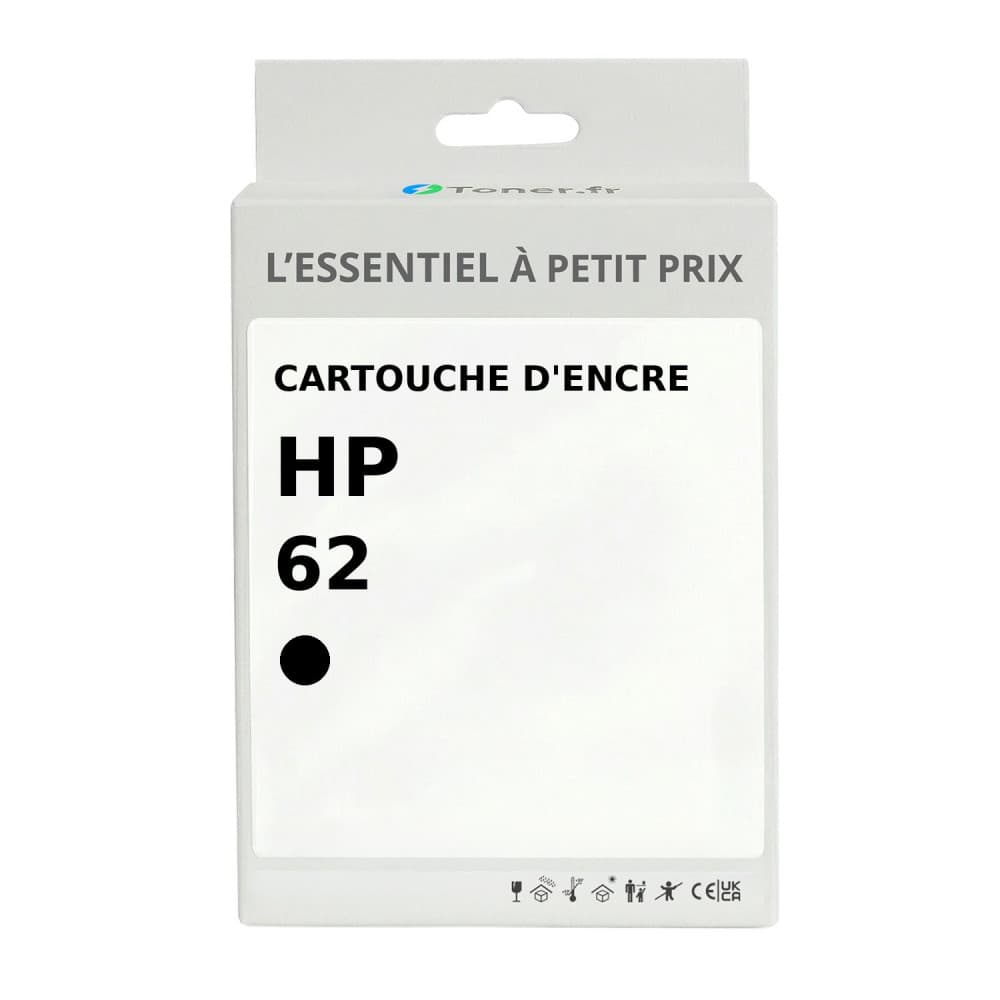 Cartouche d'encre compatible HP 62 Noir