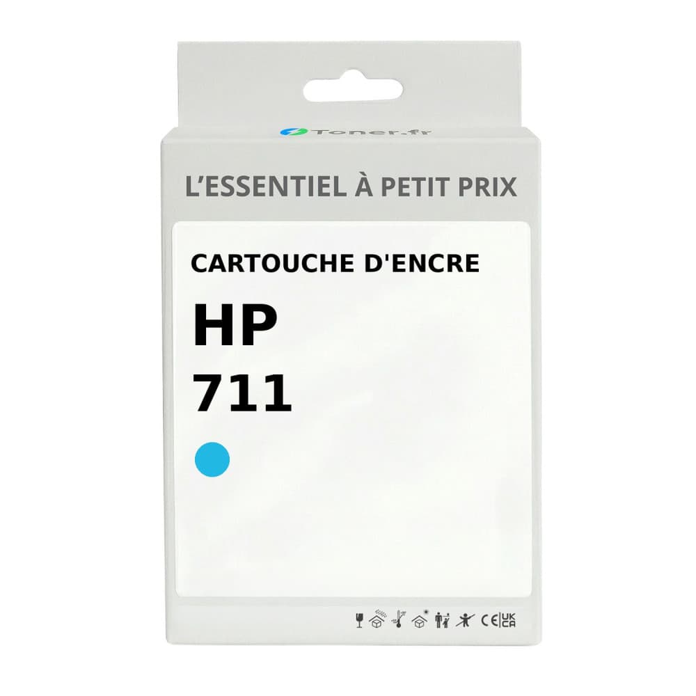 Cartouche d'encre compatible HP 711 Cyan