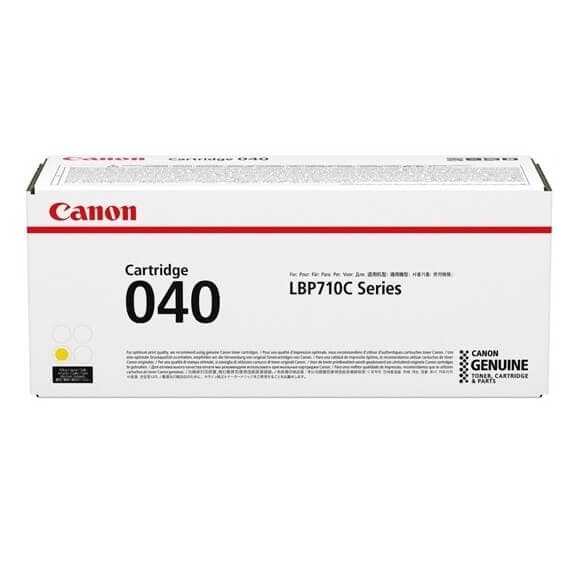 Canon 040 cartouche de toner jaune d'origine de 5400 pages pour LBP712Cdn i-SENSYS LBP710Cx LBP712Cx - 0454C001