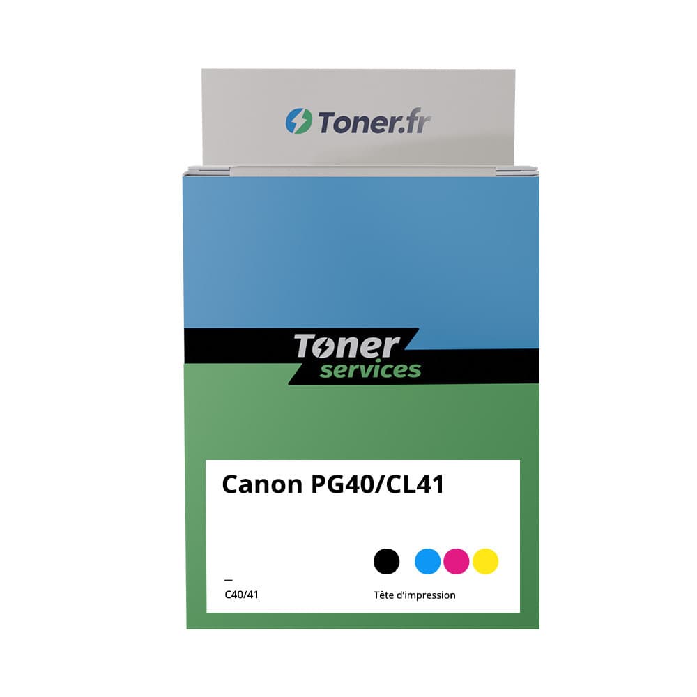 Pack de 2 cartouches d'encre compatibles Canon PG40/CL41 noir et tricolor